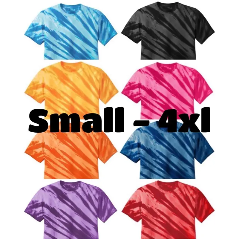New! Handmade 100% Cotton Tie Dye T-shirt Stripes