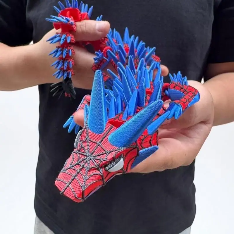 3D-Printed Spider Dragon Figurine - Glam Action Figure, Home Decor Statue, Collectors’ Item, Valentines Day Gift for Home Supplies