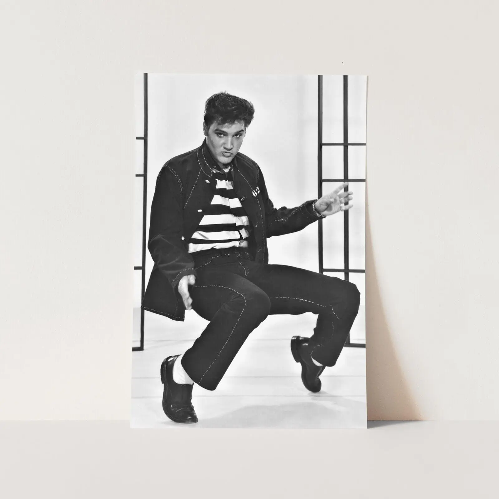 Elvis Presley Jailhouse Rock Dance Artistic Photo - 1950s Vintage Music Wall Art Poster Print, Trendy Colorful Home Decor Gift for Room Decoration