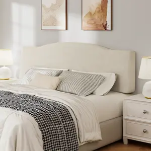 Queen Size Headboard Only-No Assembly, Upholstered Headboard Queen/Full/King/Twin Size Chenille Fabric Modern Style Headboards Extra-Thick，Height Adjustable and Ergonomic HeadBoard