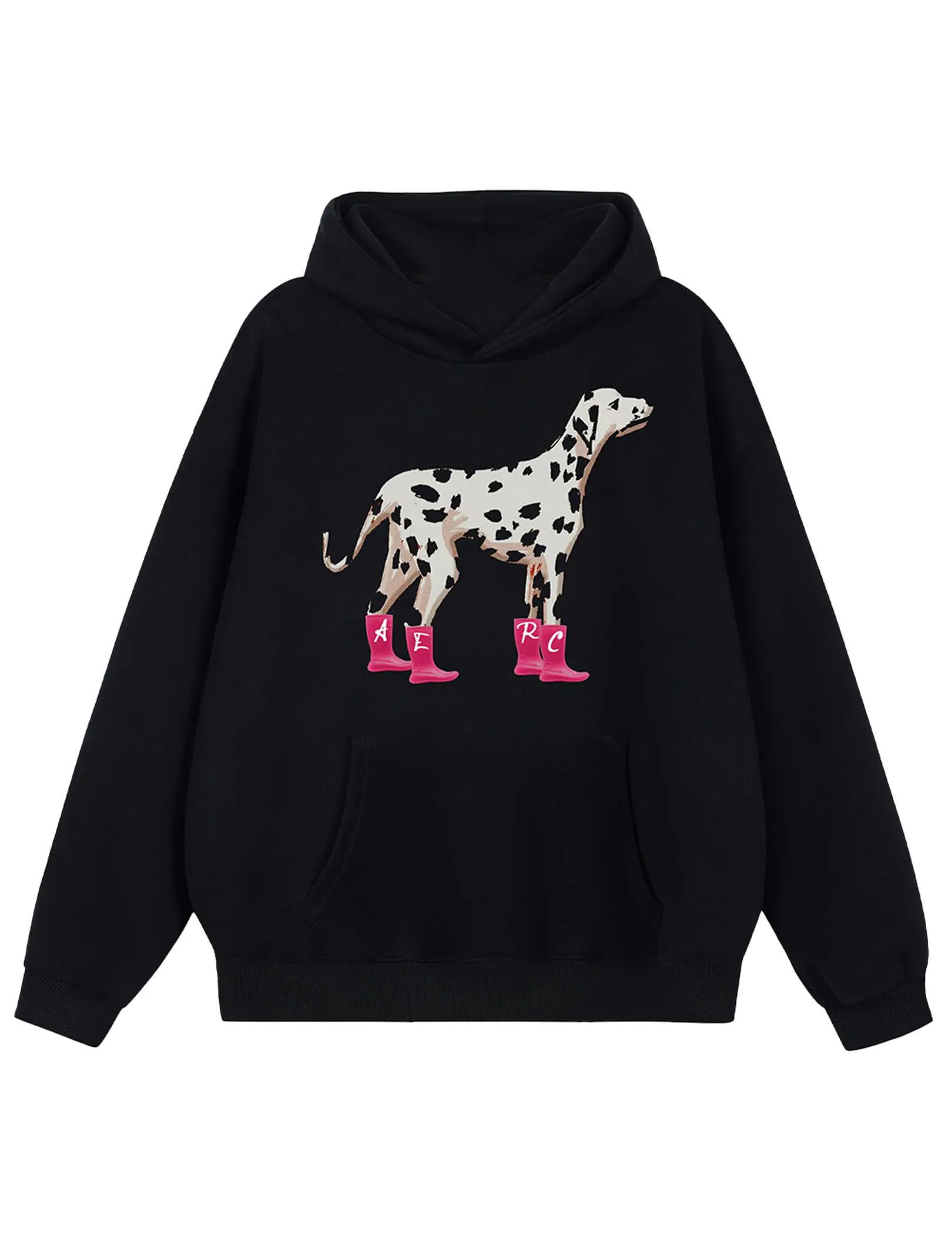 Graphic Hoodies for Women Dalmatian Print Hoodie Pullover Unisex Y2K Cute Oversized Hooded Sweatshirt