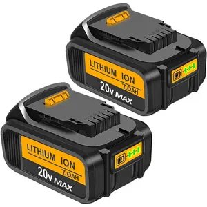 2Pack 7.0Ah Replacement for Dewalt 20V Battery Lithium Max XR Cordless Tools DCB180 DCB205 DCB206 DCB206-2 DCB200 DCB204 DCB204BT-2 DCB203 DCB201 DCB207