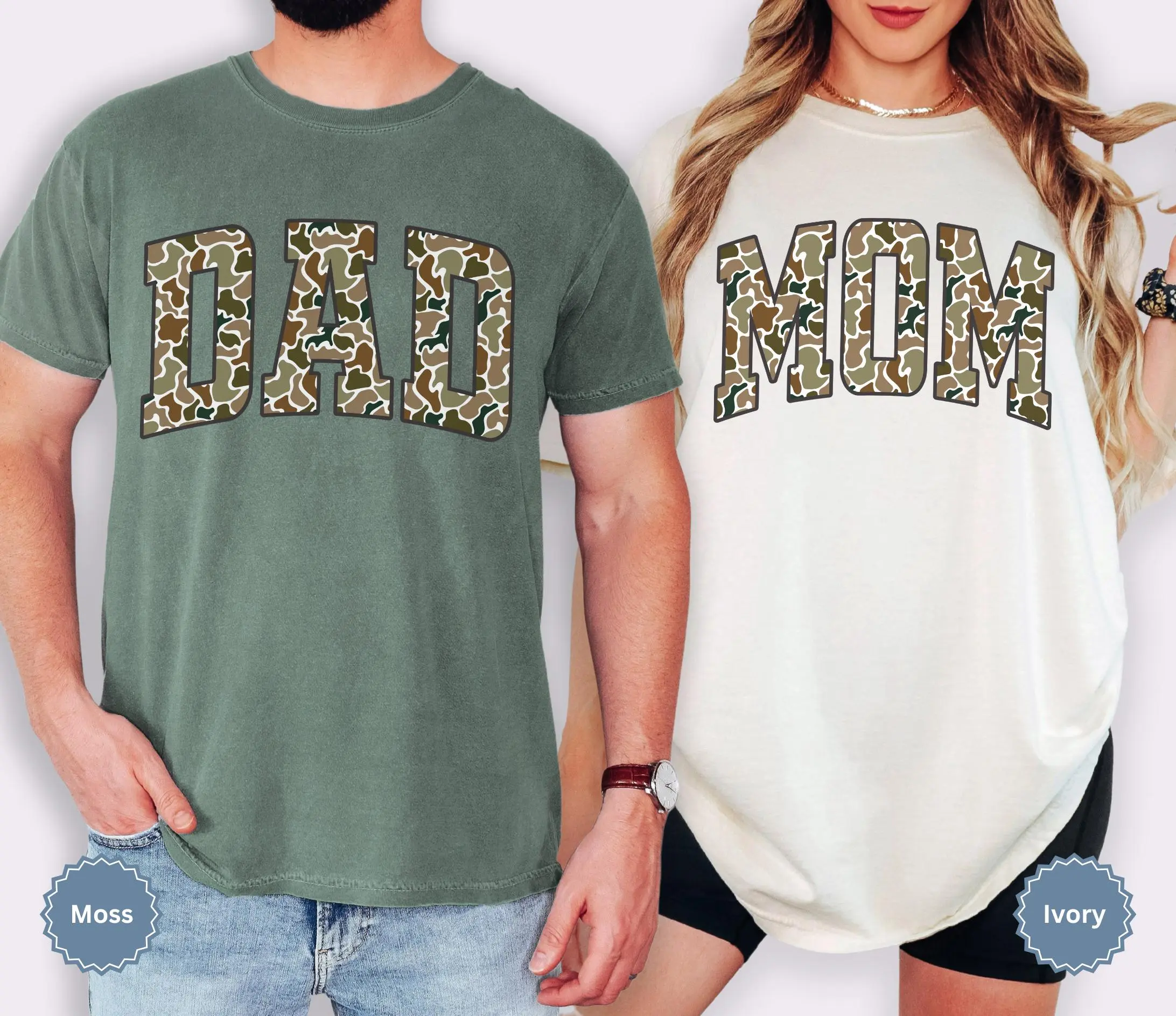 Camouflage Matching Mom Dad Shirt Set Camo Dad And Mom Shirt Mom Dad Gift New Parents Gift For Mom Gift For Dad Matching Couple Shirt