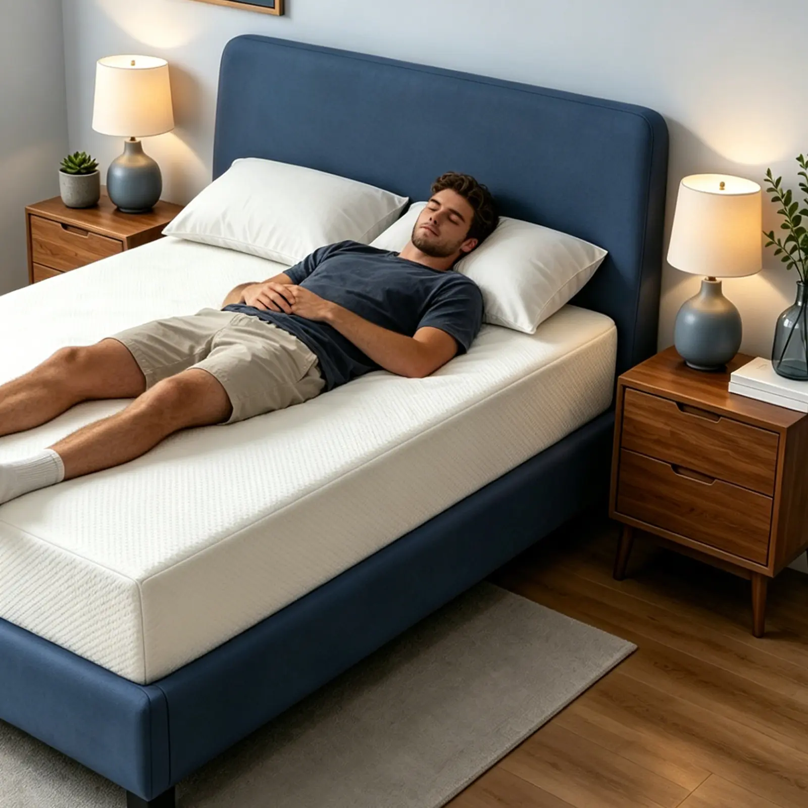 Shared Room Soft Memory Foam Mattress - Quiet, Odor-Free, Hypoallergenic Safe, Pressure Relief, Fiberglass-Free Indoor Furniture for Roommates