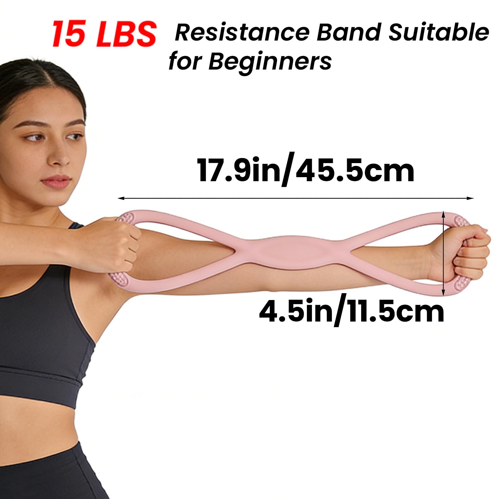 8 Shaped Stretch Band - Arm Shoulder Exercise Bands, Gym Stretching Equipment Tool Yoga Pulling Rope Chest Back Trainer, Portable Resistance Band for Flexibility Strength Workouts