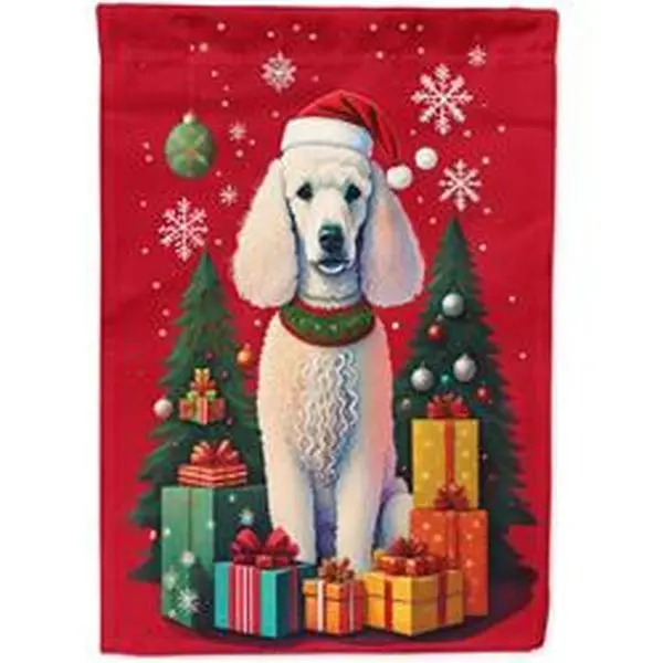 15.5 x 11.25 in. Poodle Holiday Christmas Garden Flag
