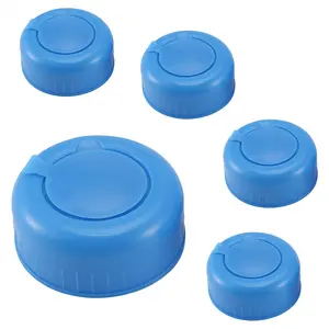 Water Jug Cap 5 Pack Plastic Water Bottle Cap Blue Gallon Drinking Water Bottle Cap Replacement Bottle Tool Leak Free