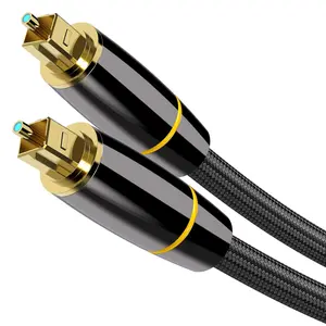 Cable, Optical Audio Cable (6.6 Feet/2 Meter), Digital Fiber Optic Cable for Soundbars, TV, PS4, Xbox, Home Theater, Stereo Audio System - Black