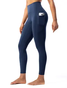 ENERBLOOM Women's Workout Leggings with Pockets Yoga Pants 25"/28" High Waisted Athletic Tights Soft Gym Lounge Activewear