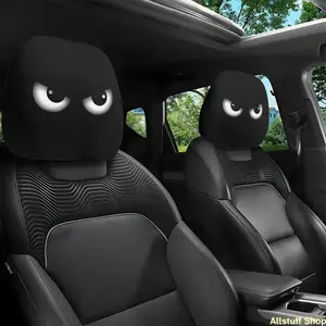 2-Pack Car Headrest Covers, Universal Car Accessories, Easy-to-Install Durable Fabric, Festive Design for Driver and Passenger Decoration