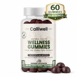Calliwell Superfood Wellness Gummies – Ashwagandha, Shilajit & Lion’s Mane for Total Mind & Body Support  | 60 Gummies | 30 servings