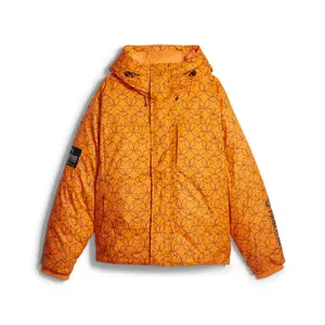 PUMA Mens X Pleasures Puffer Jacket Athletic Outerwear Casual - Orange