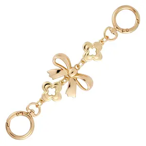 Bag Extender Chains, Purse Strap Extenders Bow Pattern Purse Extender Chain Replacement Metal Chain Purse Strap for Handbags Purses (Big Bow)