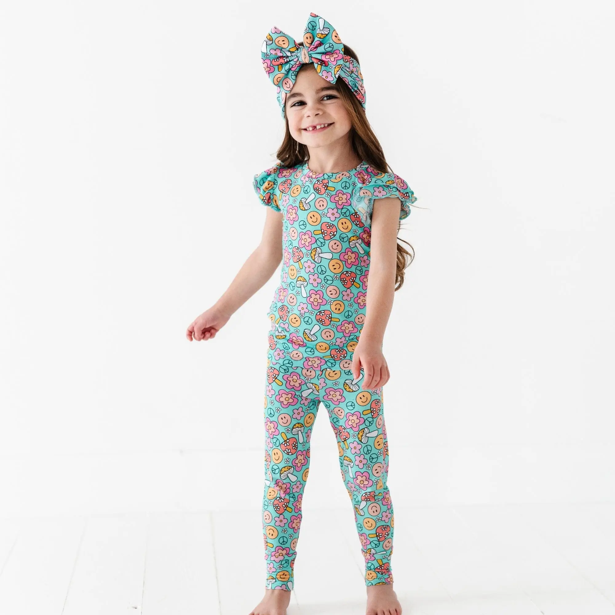 Don't Worry Be Hippie Two-Piece Pajama Set