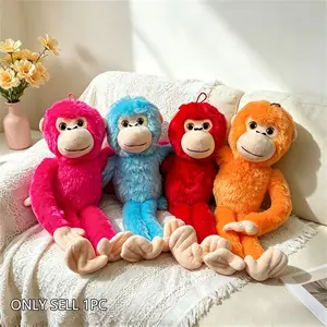 45cm Monkey Plush Toy, Dopamine Color, Room Decor, Kids Birthday Gift, Graduation, Halloween, Christmas, Unisex Fun Creative Gift, Stuffed Animal Collectibles