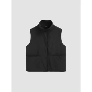Cider [size 4-10] Collar Solid Pocket Puffer Vest