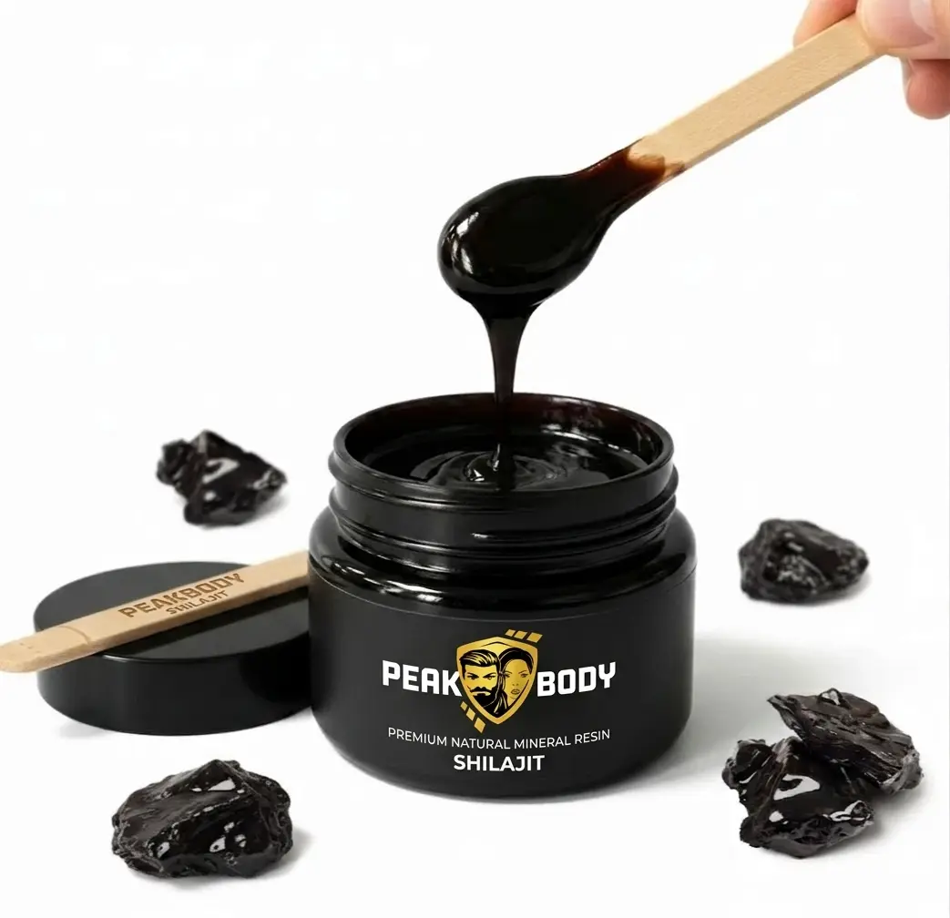 PeakBody Natural Shilajit Mineral Supplement - Water & Tea Compatible Healthcare Powder Mineral Supplement for Energy Boosting Nutritional Wellness, Fulvic Acid, Natural Resin