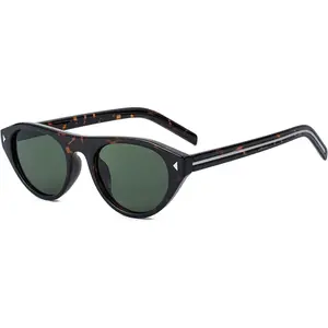 Designer-inspired Trendy Sunglasses for Women Men Retro Oval Shape Tortoise Shell Sun Glasses