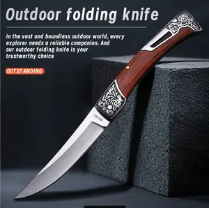 3.5-inch kitchen fruit knife with a wooden handle. The blade is sharp and cuts powerfully. It is suitable for home use, camping and other activities. It is the best gift for friends. Mahogany Color