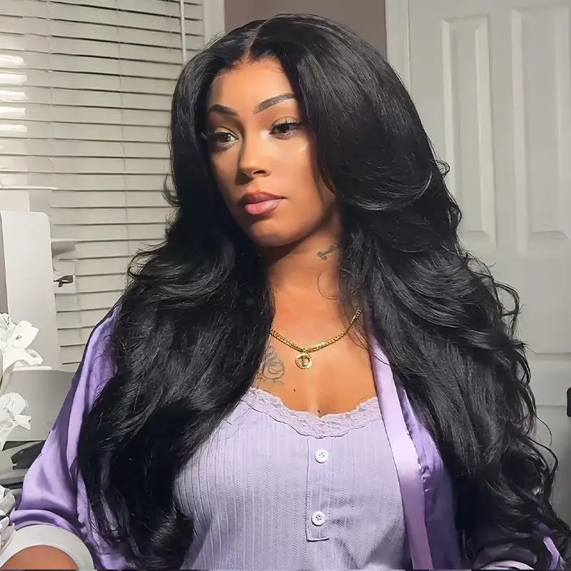 ISEE HAIR Kinky Straight U Part Sew In & M-Cap 9x6 Wear Go Pre-Layered Cut Face-FramingPre-Cut Lace Front & &  Pre-Plucked Natural Hairline Glueless Human Hair Wig Natural Color Vacation Hair,summerhairstyles#SummerWins #DealsForYouDays
