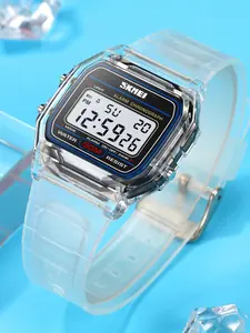 Skmei Air Sensing Electronic Watch, Fashionable Waterproof Wrist Watch, Modern Waterproof Watch, Ultra-Thin 0.35in Digital Display, Buckle Strap, Hardlex Glass Dial, All Season Wear