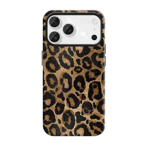 Brown leopard print, suitable for iPhone17 ProMax, 17Air, 16Pro, 15, 14, 13, 12. Beautiful phone case |       Cellphone Shockproof protective case |         Smart phone case, a gift for girls Protector Cover iphone 16 plus c Compatible with Samsung Galaxy