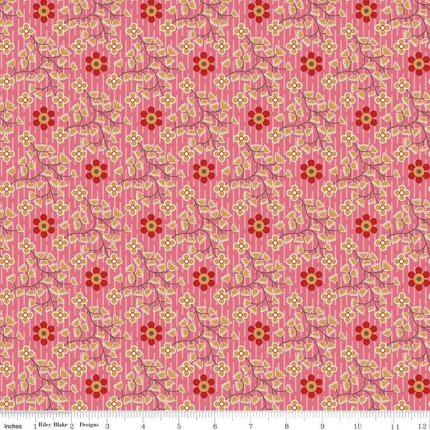 Fabric Riley Blake Tea Rose Swell Gentler Times by the Quarter Yard C16470-TEAROSE