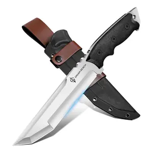Dream Reach Real Full Tang Outdoor Knife with G10 Handle Knife with Sheath for Camping - Ideal Gift for Men