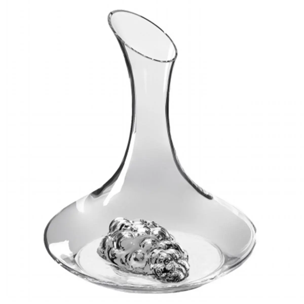 Ravenscroft Handblown Art Lead-Free Glass Grape Motif Decanter - 84oz Wine Aerator for Bar, Kitchen Use