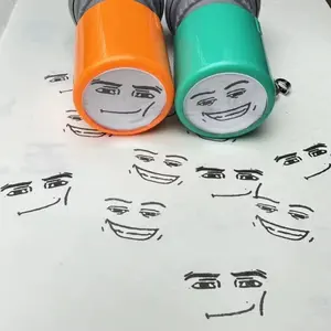 New Prank Trick Engraved Funny Seal Stamp Self-Inking Printing Kids Stamp Creative Novetly Face Memes Seal Clear Stamps