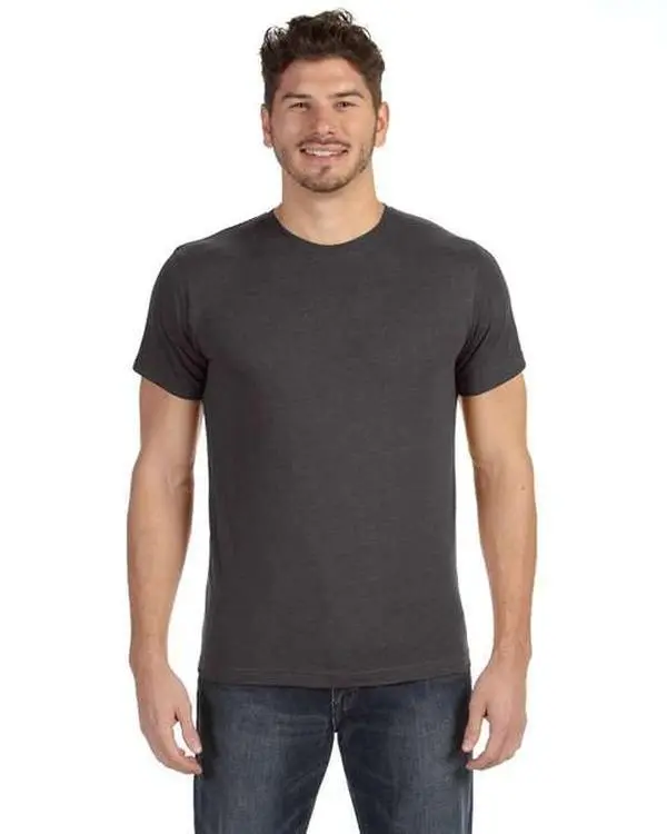 Misfits Classic Logo T-Shirt for Men, Vintage Heathered Jersey in a Soft Cotton-Polyester Blend, Casual Shortsleeve Crew Neck Top, Tops, Plain, Menswear, Double Needle, Heathered Blend, Fitted, Machine Washable, Taped Shoulder To Shoulder, Vintage Smoke