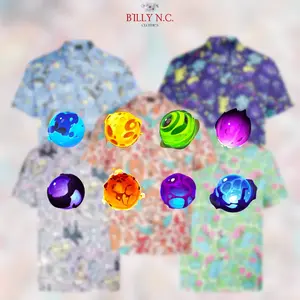 OPRINT Multi Color Hawaiian Shirt for Men – Funny, Breathable & Comfy Tropical Outfit, Perfect Gift for Him on Birthday, Mother’s Day, Father’s Day, Christmas & Summer Vacation