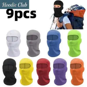 6/9 Pack 15.7'' Sun Mask Neck Gaiter UPF50+ Windproof Balaclava Set, Full Face UV Protection Scarf with Ear Flaps, Breathable Thermal Winter Ski Hood, Stretch Face Cover for Hiking, Cycling, Running, Camping & Outdoor Sports