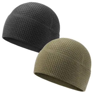 OUTDOOR SHAPING 2-Pack Multi-Functional Beanie: Unisex Grid Fleece Tactical Cap with Elastic Headband. Machine Washable & Versatile Waffle Knit for All Weather, Military, Summer Sports, Biking, Back-to-School & Festivals.