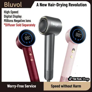 Bluvol Hair Dryer, High Speed lonic Blow Dryer with HD Display, Magnetic Concentrator, Brushless Motor - Formely FanttikSolo AURA H10 APEX
