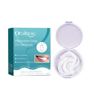 Silicone Adjustable Buckle Dentures Set, Comfortable Natural Temporary Fillings for Interdental Correction,summervibes