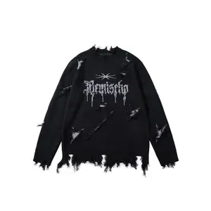 Men’s Fashion Casual Crewneck Knit Sweater, Autumn/Winter New Style, Trendy Design, Tassel-Detail Pullover