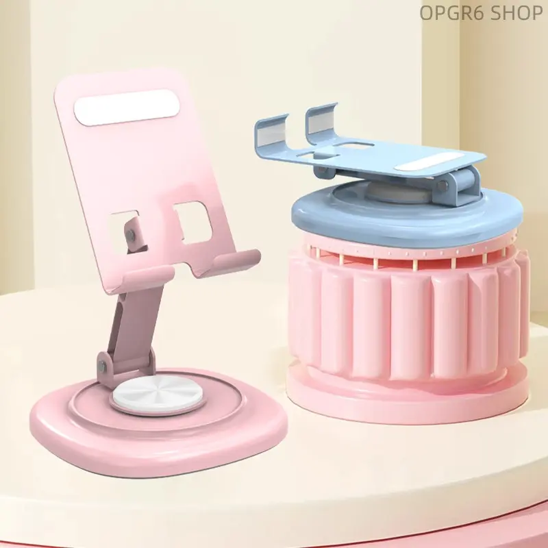 Macaron Color 360 Degree Swivel Phone Tablet Bracket, Foldable Multi-angle Live Broadcast Desktop Support
