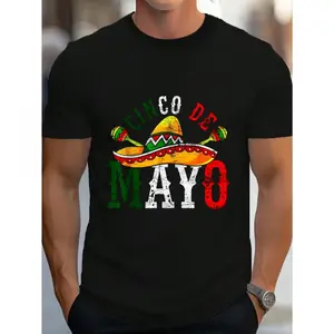 100% Cotton Cinco De Mayo Mexican Fiesta 5 De Mayo Graphic Tee Men Women Vintage Summer Vacation Tops Hilarious Say You Swear Meme Shirt Trendy Oversized Crew Neck T-Shirt Good Graphic Tees 90s Vintage Men Clothing
