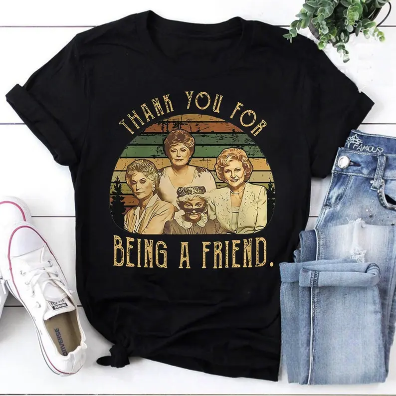 The Golden Girls Thank You For Being A Friend 80s Vintage Sunset T-Shirt, Stay Golden Shirt, The Golden Girls Shirt