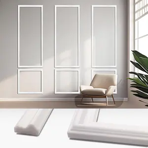 30 Piece Peel & Stick Wall Molding Kit, Pre-Cut Wainscoting Panels with Self-Adhesive Trim, Install Wall Decor for Office Home Bedroom Living Room