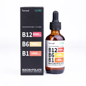 Vitamin B12 Liquid Drops - 5000 mcg | Fast Energy Boost, Immune & Nerve Support | Vegan, Non-GMO, Quick Absorption