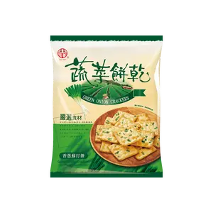 ZHONGXIANG Taiwanese Vegetable Crackers Green Onion Soda Crackers Bulk Pack 10.58 oz