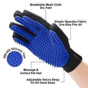 1/10 PCS Pet Silicone Grooming Gloves Effective Hair Remover Comb for Cats Dogs Bath Cleaning and Daily Shedding Control At Home