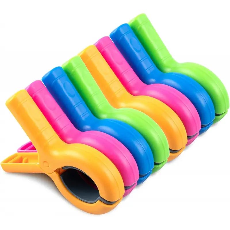 Large Beach Towel Clips for Beach Chairs, 8 Pcs Towel Holder for Beach Chair Pool Chair on Cruise, Size Heavy Duty Clothes Pins, Beach Chair Clips to Beach Accessories Must Haves-L