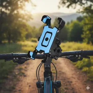 Adjustable Self-Locking Rearview Mirror Motorcycle Bike Phone Mount | Universal Outdoor Cycling Accessory for Road Mountain Commuter Bikes | Durable Portable Safety Tool Holder for Travel Sports Motorcycle Accessories