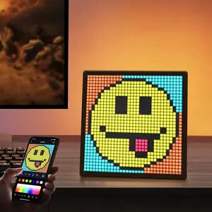 Programmable LED Pixel Matrix Display,DIY Art Animation Screen with App Control,5V Smart LED Creative LED for Home/Office Decor Gift Christmas/Birthday, Led Mood Light, Programmable Dancing Light