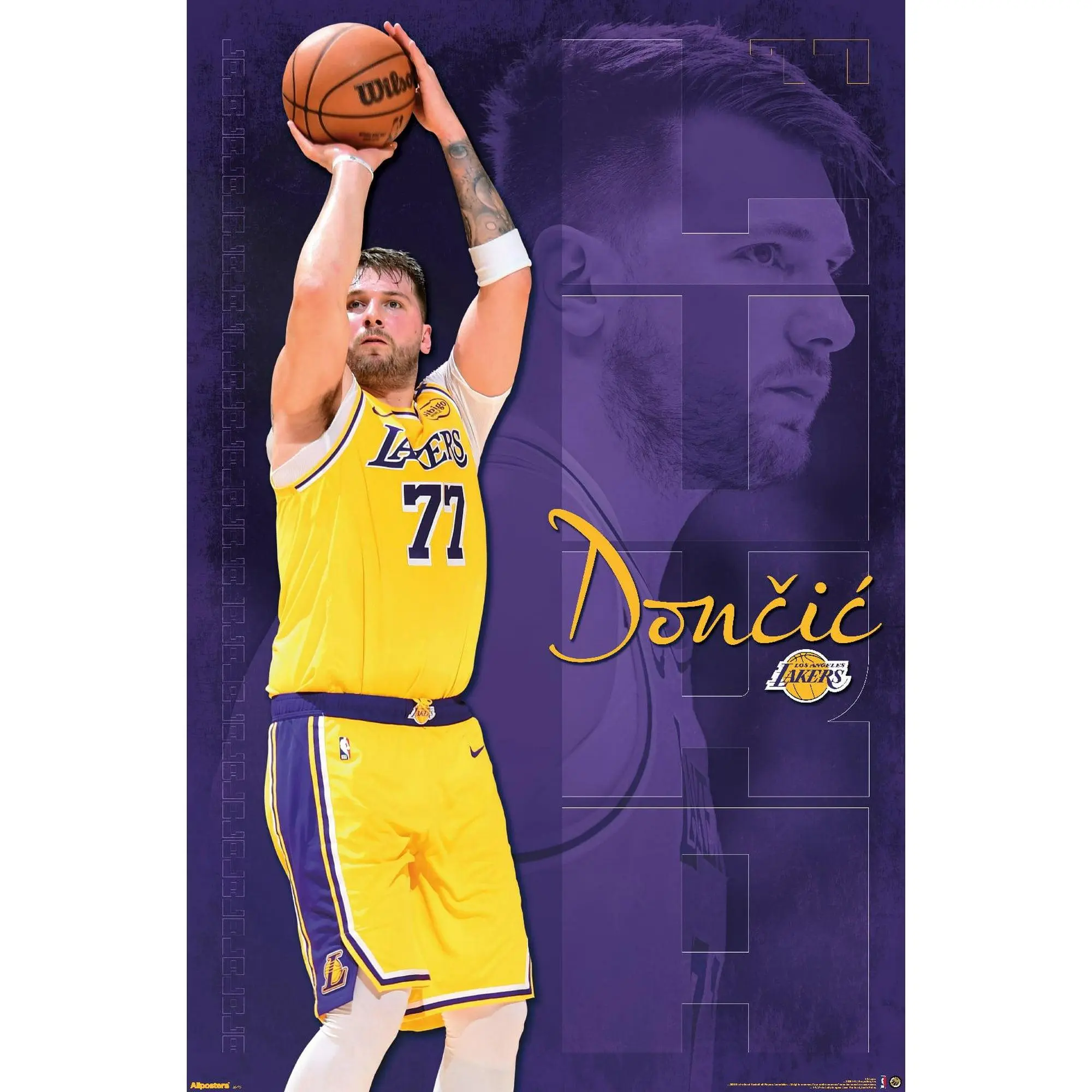 NBA Los Angeles Lakers - Luka Doncic 25 Wall Poster