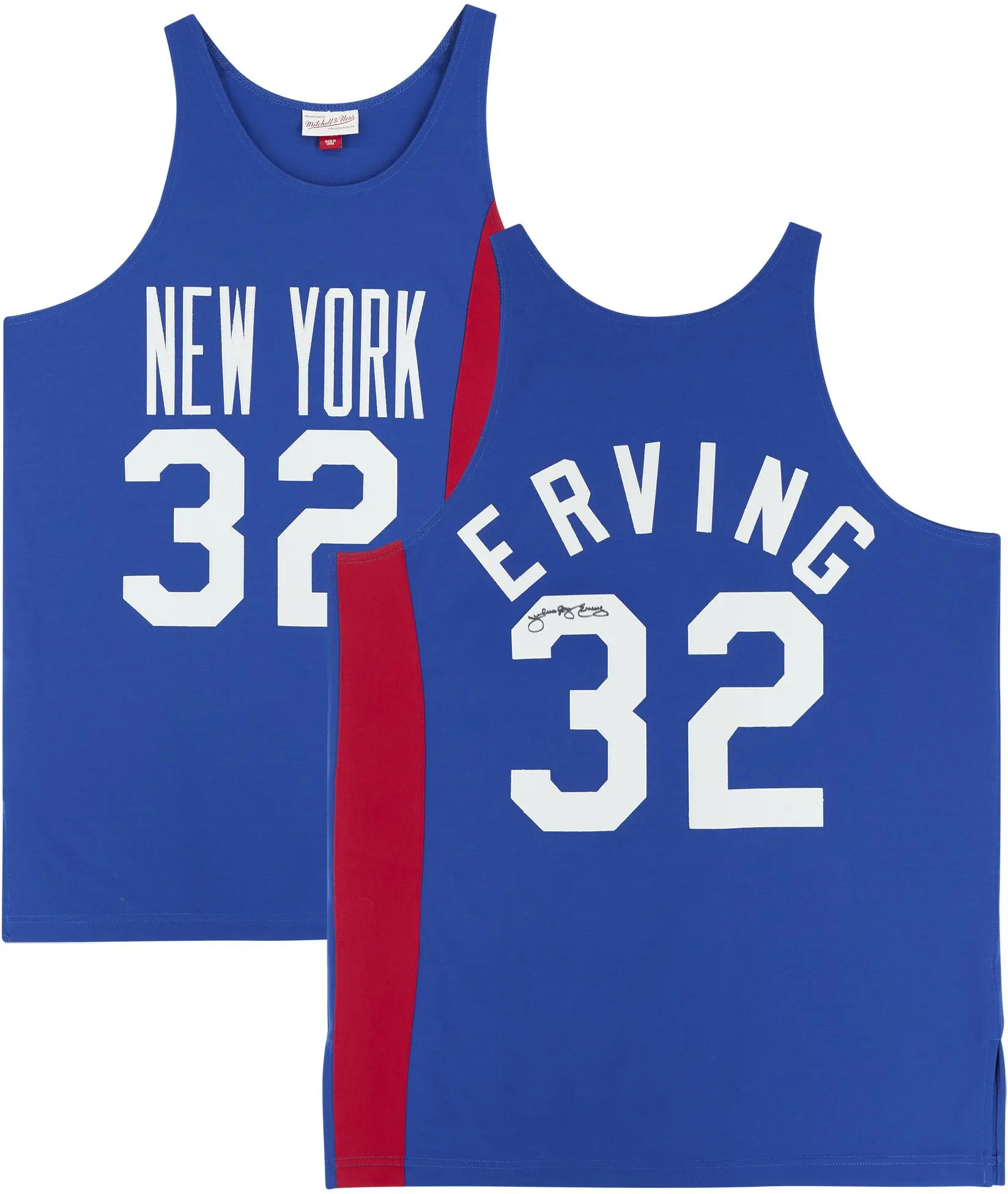 Julius Erving New Jersey Nets Autographed Mitchell & Ness Blue Authentic Jersey - Fanatics Authentic Certified