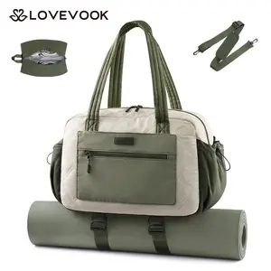 LOVEVOOK Women’s Gym Duffel Bag with Yoga Mat Holder & Wet Pocket, Lightweight Carry On Weekender, Personal Item Travel Bag for Workout, Dance, Ballet. Tiktokshopstockup